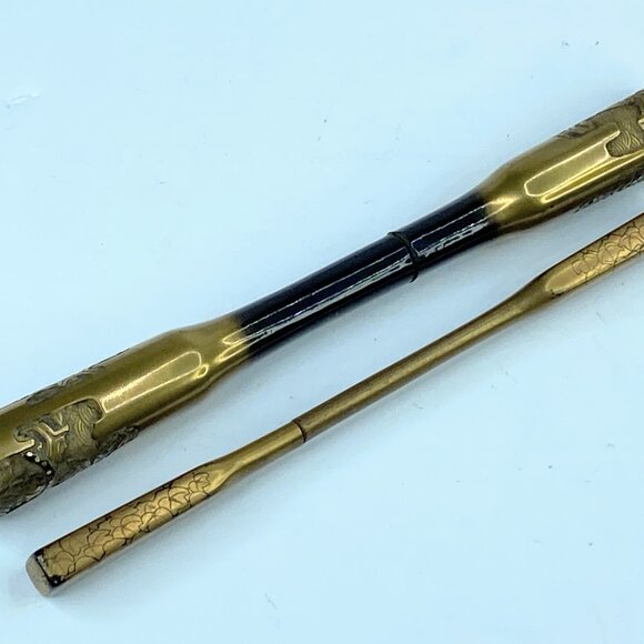 Japanese Kanzashi Kougai set of 2 Wooden Kimono Hair Ornament c1945 GS523 main image 7
